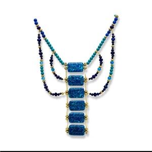 Upcycled 70s and 80s Pink Floral Cameos MultiStrand Beaded Necklace